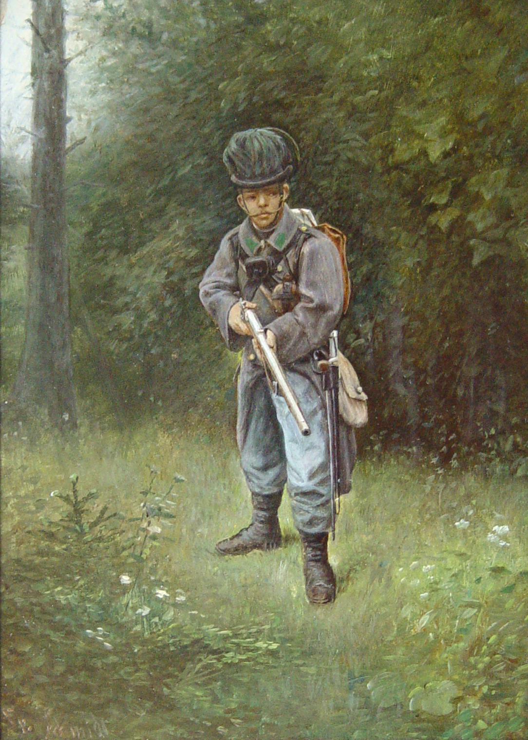 Jäger Kaiserjäger Uniform Königgrätz Gewehr Biedermeier  